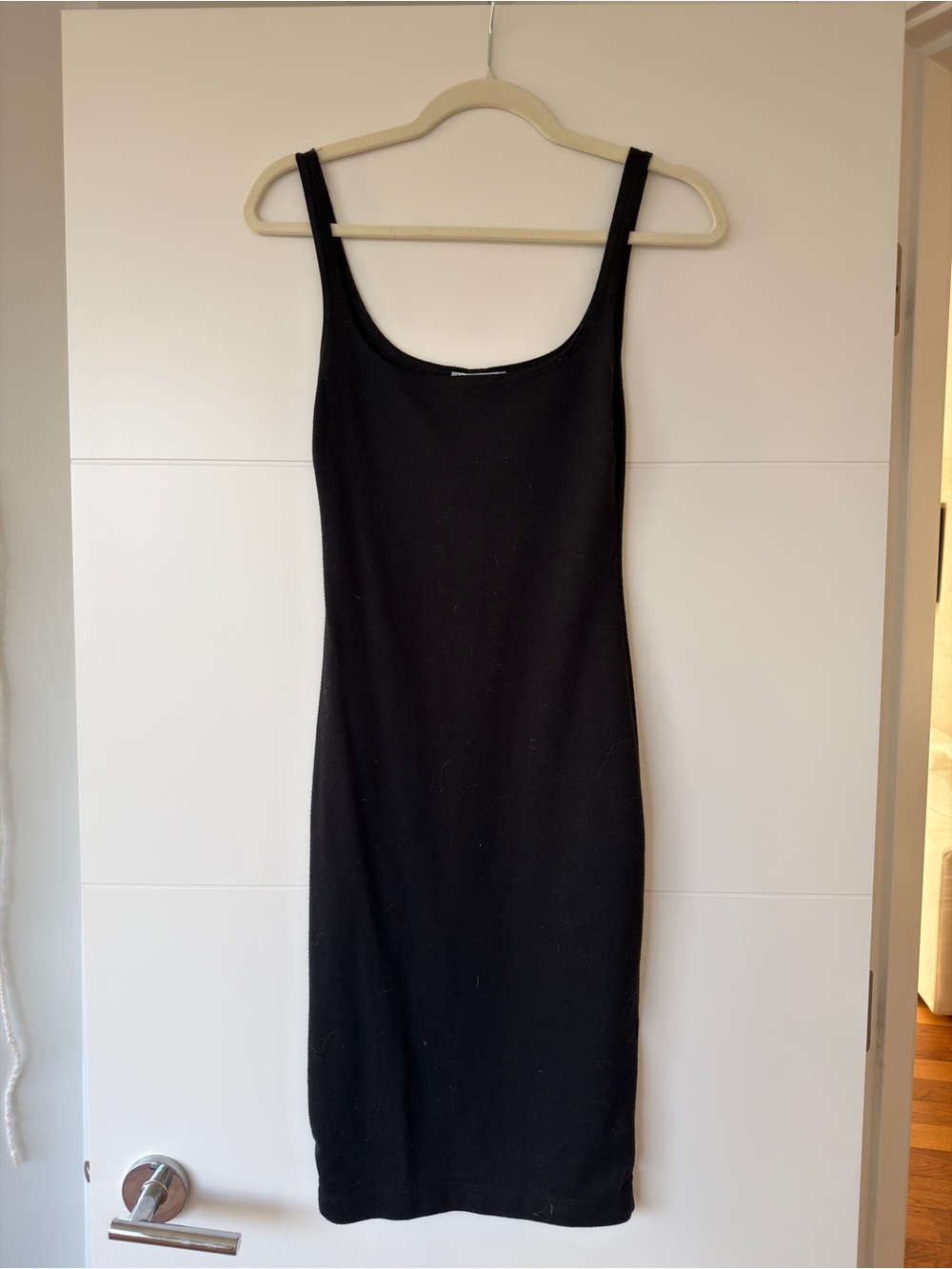 Zara Black Midi Bodycon Dress